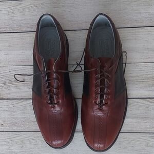NWOB FootJoy Spikeless Golf Oxford Lace Up Shoes Brown And Black Size 10